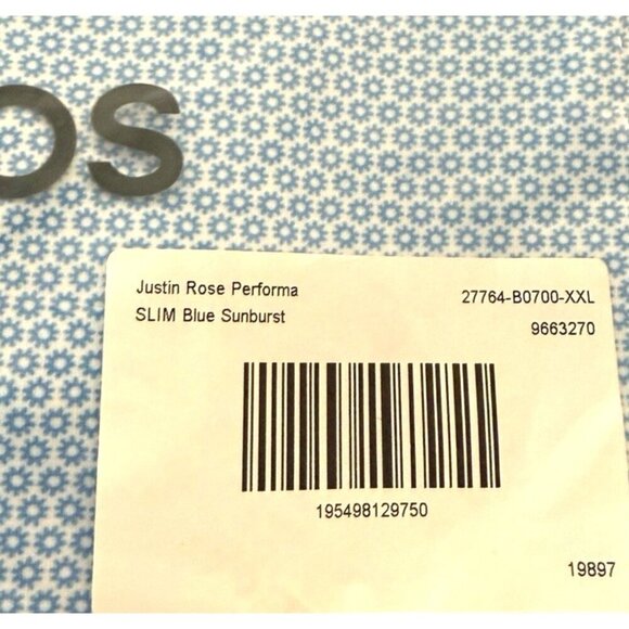 Bonobos Golf Shirt Polo Justin Rose Performance Slim Blue Sunburst XXL MSRP $89 - Picture 7 of 10